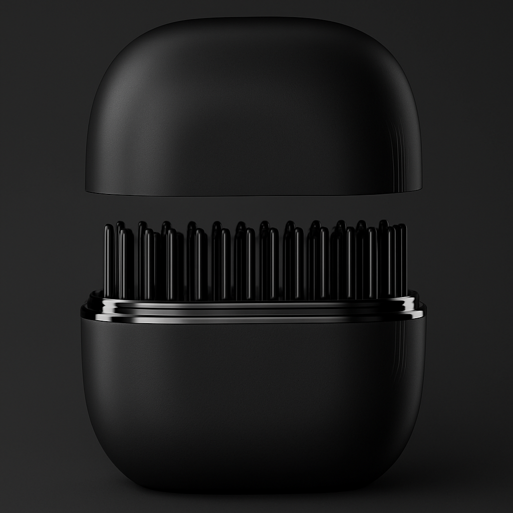 Mini Haarglätter-Bürste – kompakt, sicher & perfekt für unterwegs